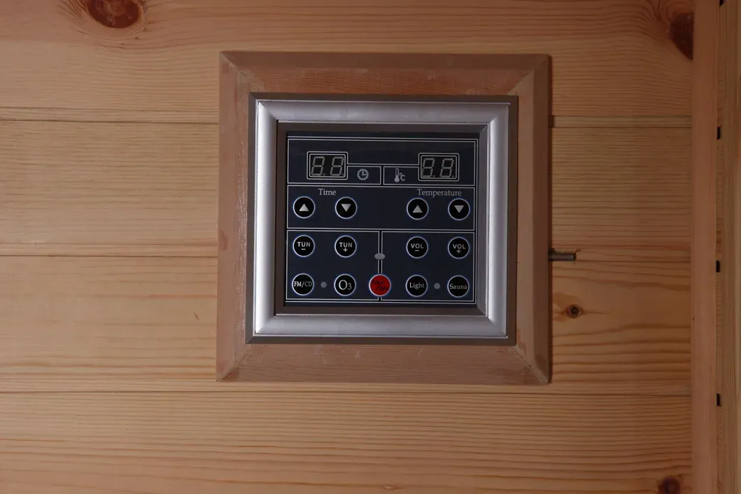 2 inimese puidust saunaruum infrapunasauna jaoks
