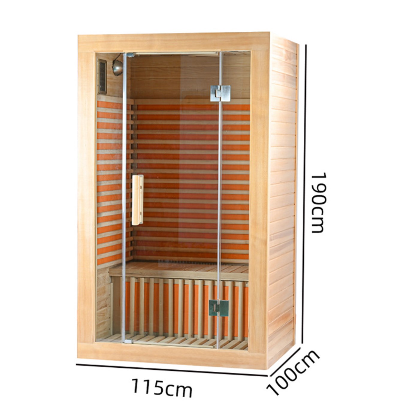 Saun 1-2 inimesele Hemlock Kaug-infrapunasaun